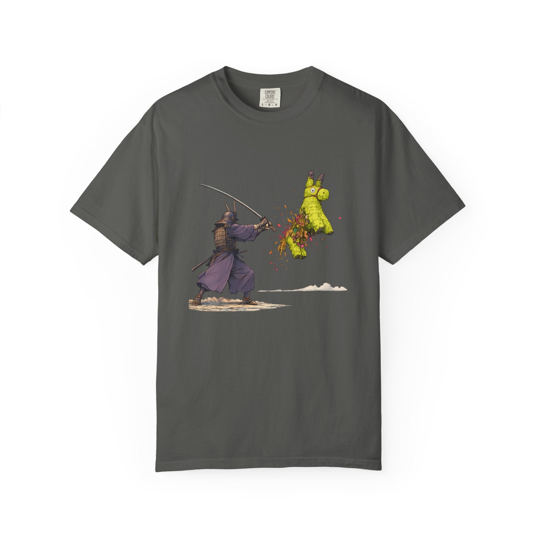 Samurai Piñata T-Shirt — Funny Sword Striking Piñata Tee