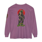 Unisex Garment-dyed Long Sleeve Halloween Biker-Wear T-Shirt
