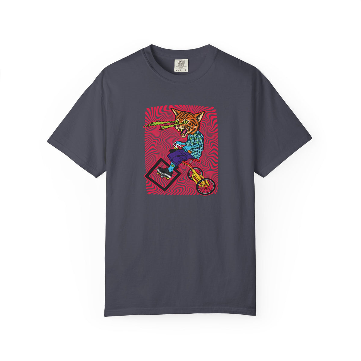 Cat Attack  Graphic T-Shirt — Retro Psychedelic Skate Tee