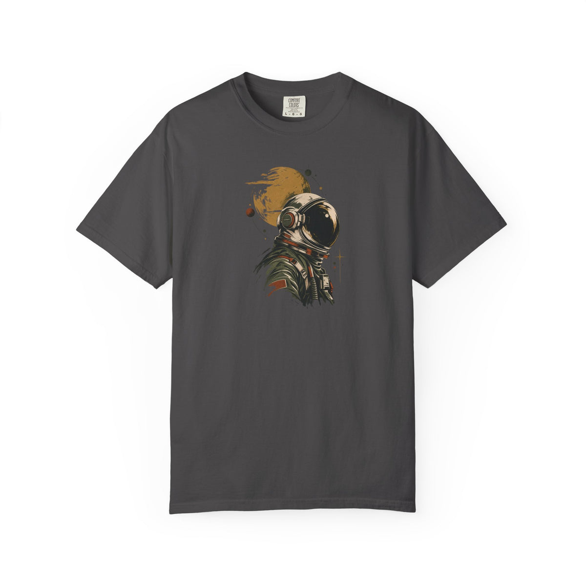 Astronaut Helmet Art Tee — Vintage Space Explorer T-Shirt
