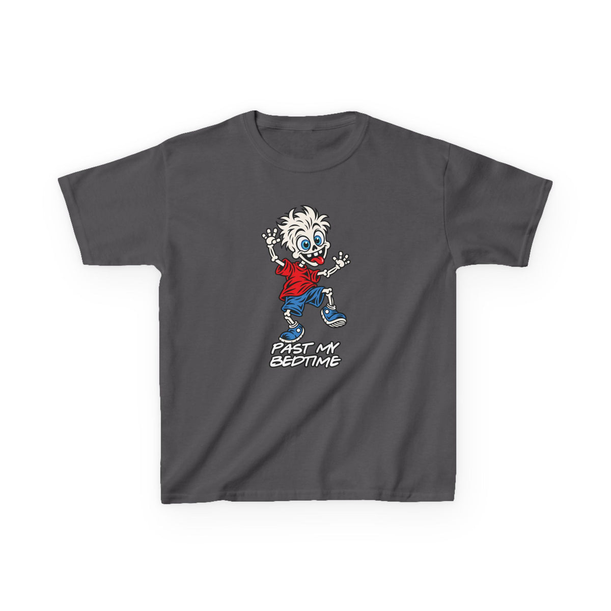 Kids T‑Shirt — 'Past My Bedtime' Cartoon Monster Tee