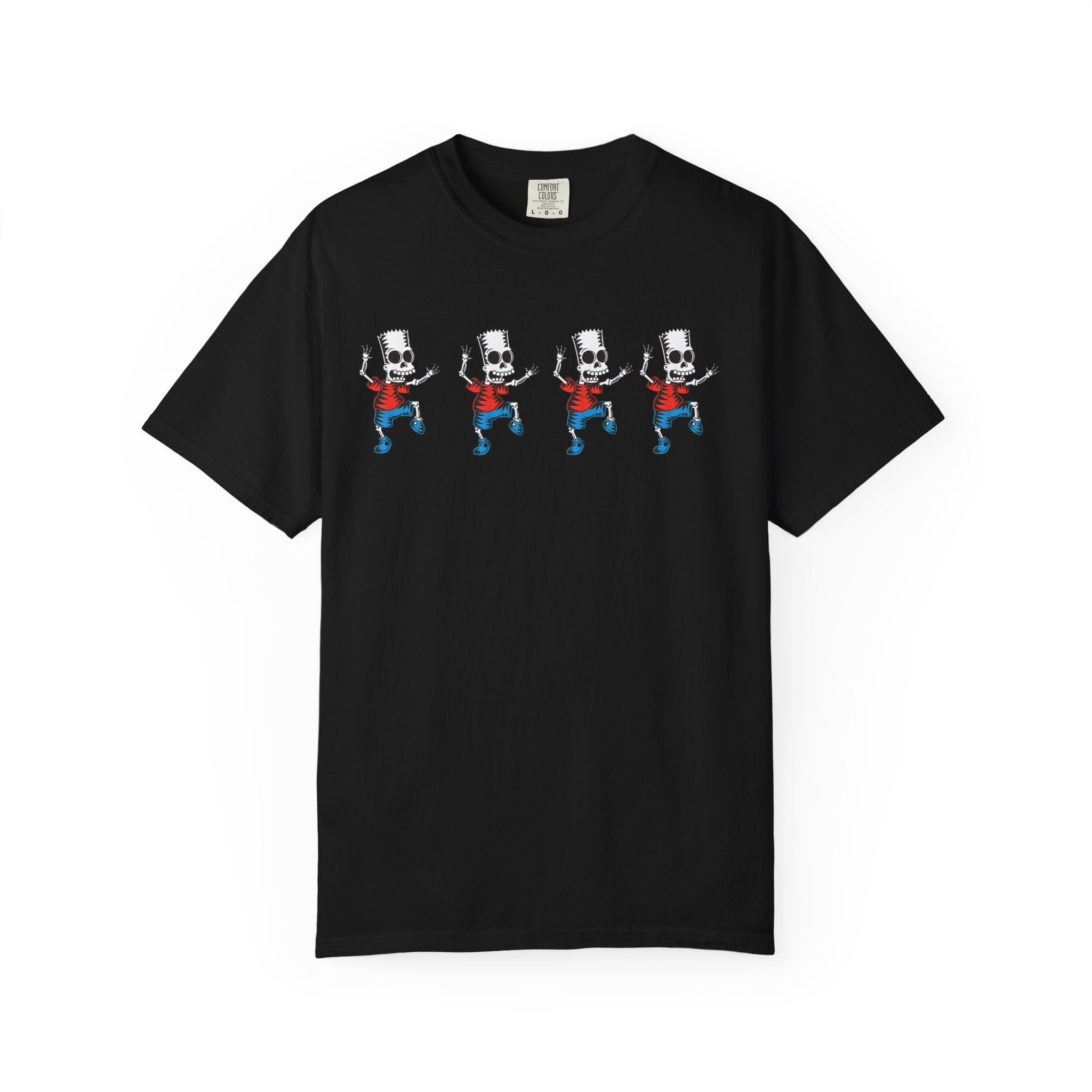 Dancing Cartoon Robot T‑Shirt — Retro Robot Row of Four Graphic Tee