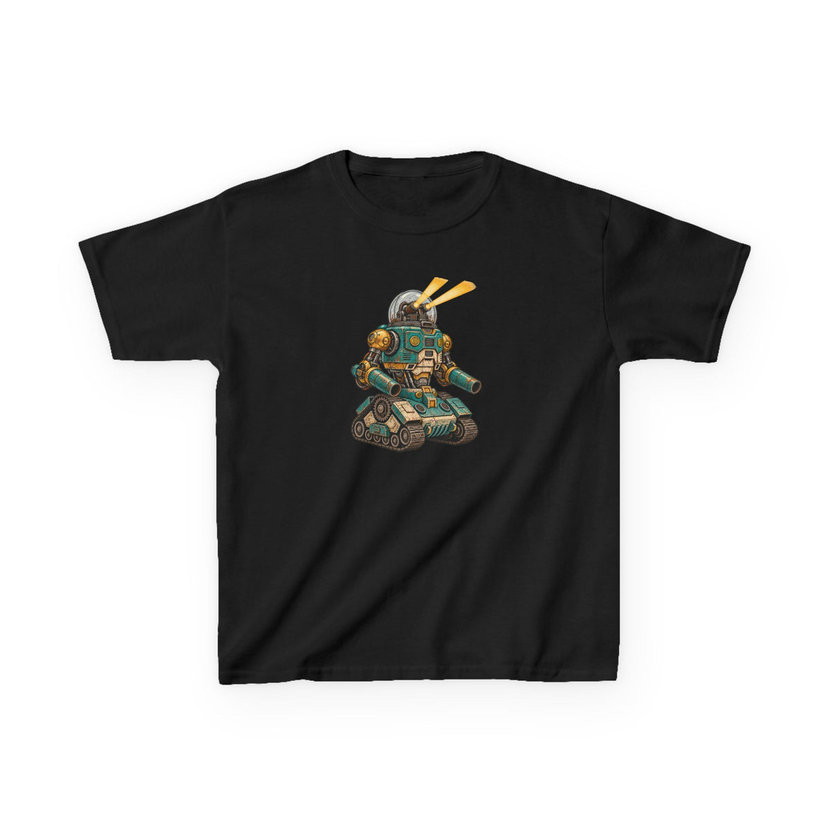 Kids Robot Tank Graphic Tee — Cute Retro Mech Design for Boys & Girls