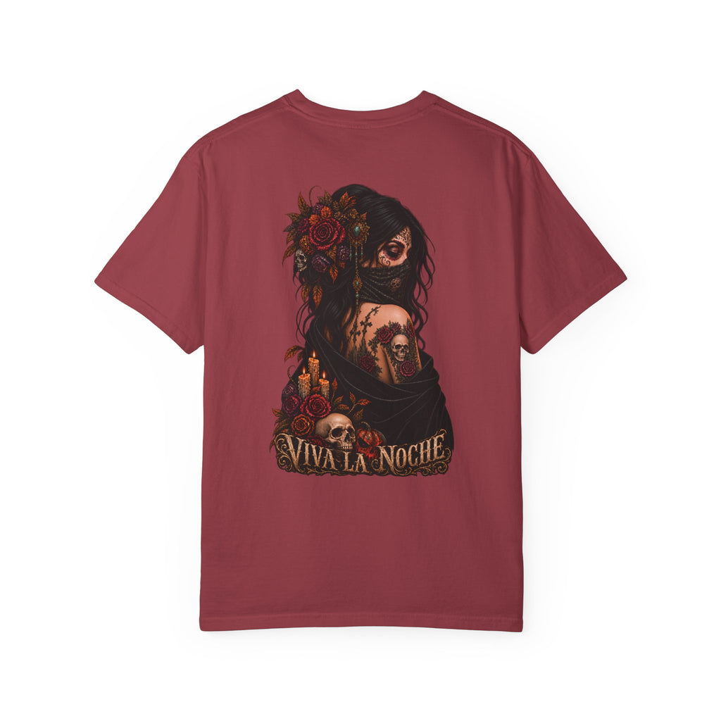 Viva La Noche Skull Rose Halloween Tee