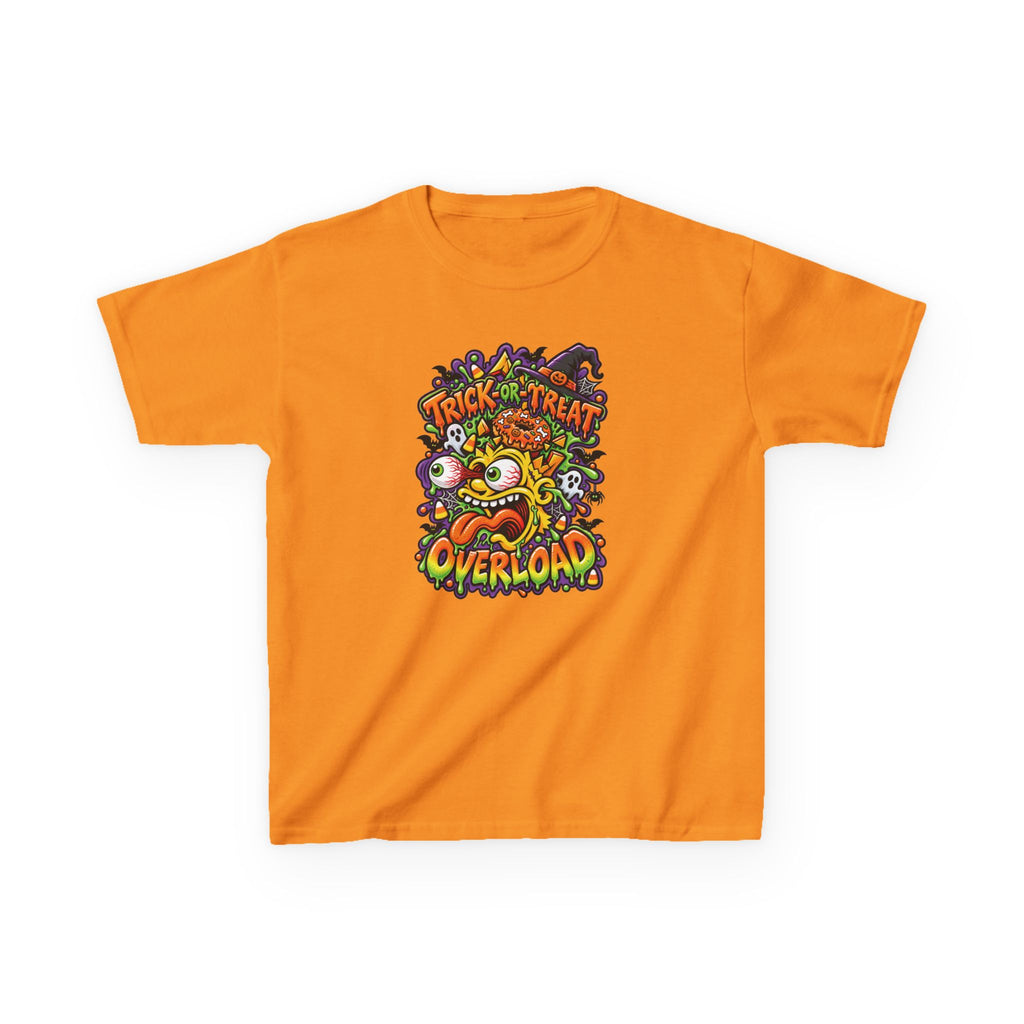 Kids T-Shirt — 'Trick or Treat Overload' Halloween Monster Tee