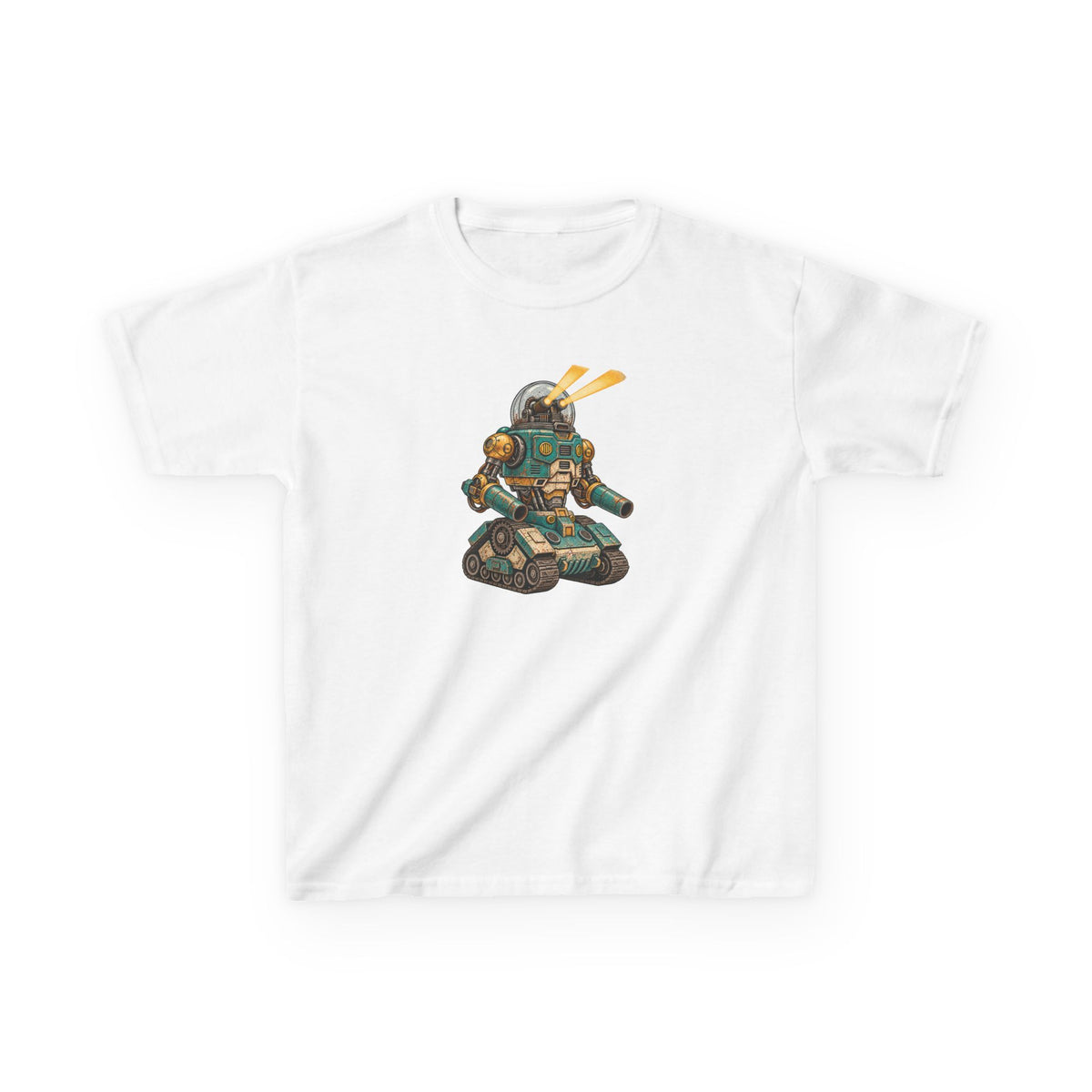 Kids Robot Tank Graphic Tee — Cute Retro Mech Design for Boys & Girls
