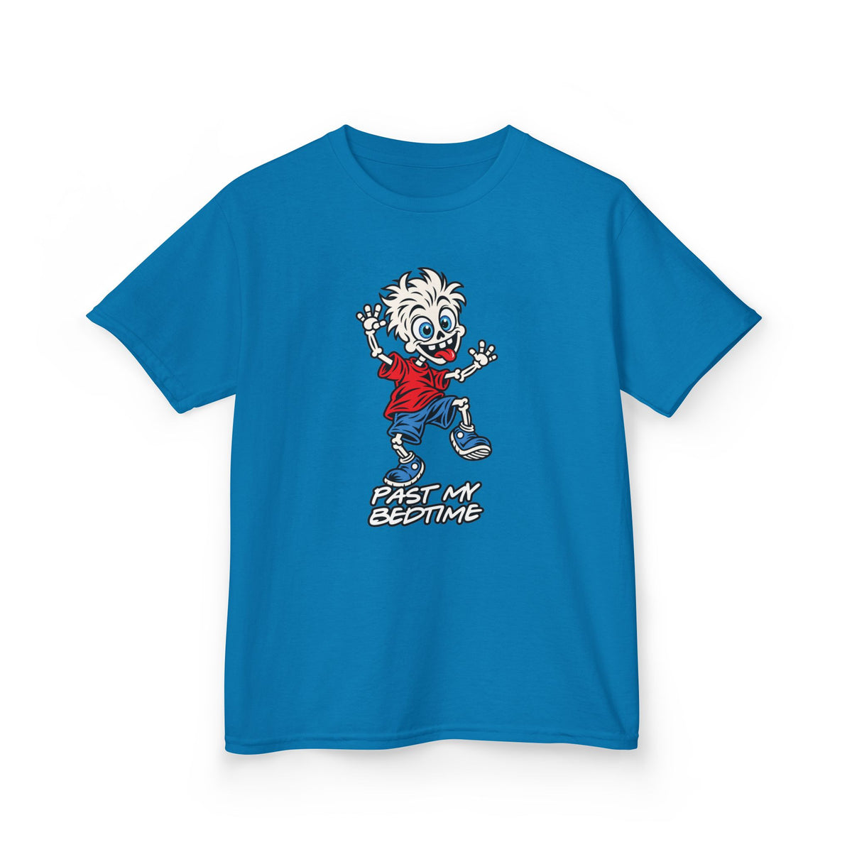 Kids T‑Shirt — 'Past My Bedtime' Cartoon Monster Tee