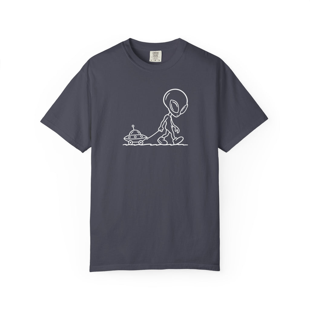 Alien Sketch T-Shirt — Minimal UFO Graphic Tee