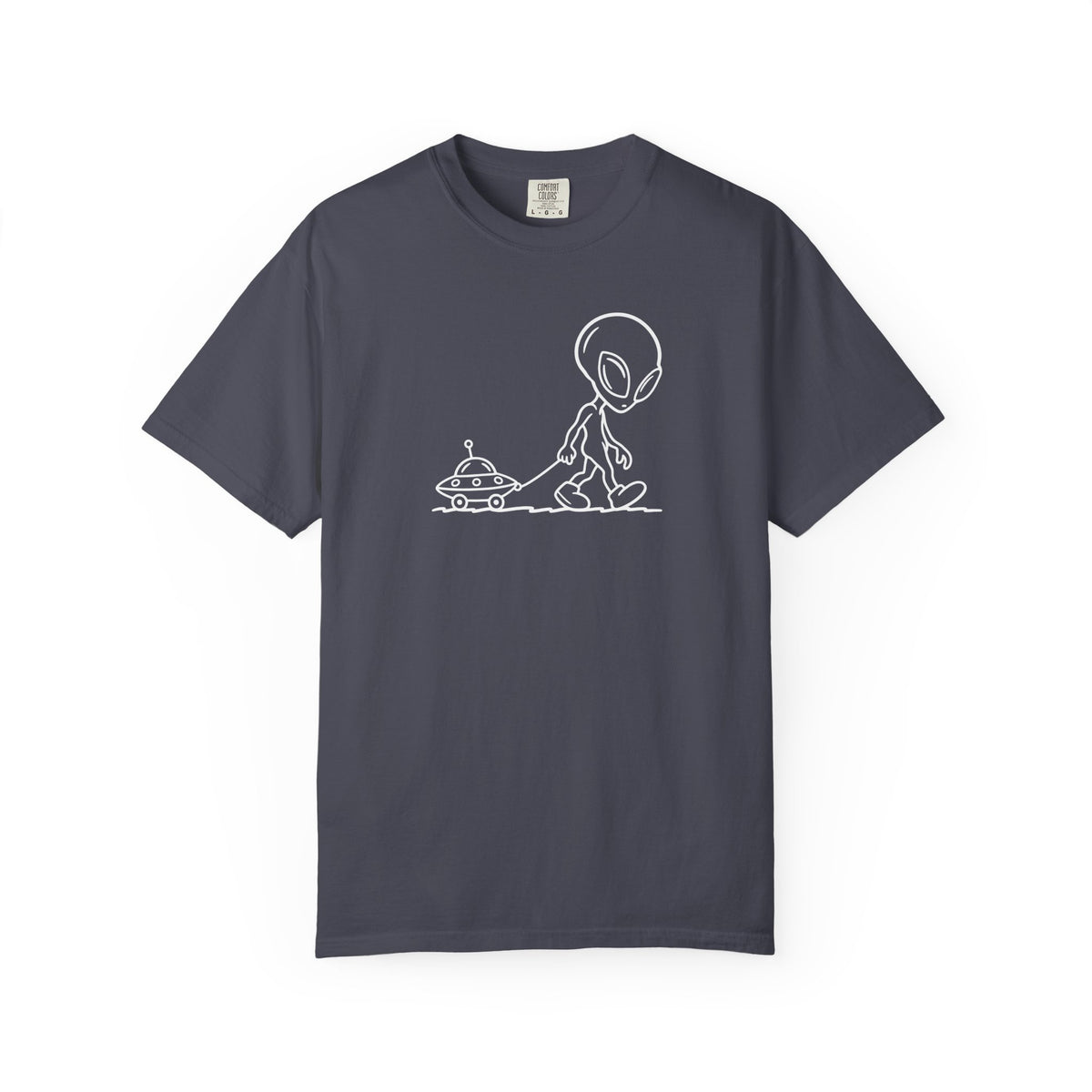 Alien Sketch T-Shirt — Minimal UFO Graphic Tee