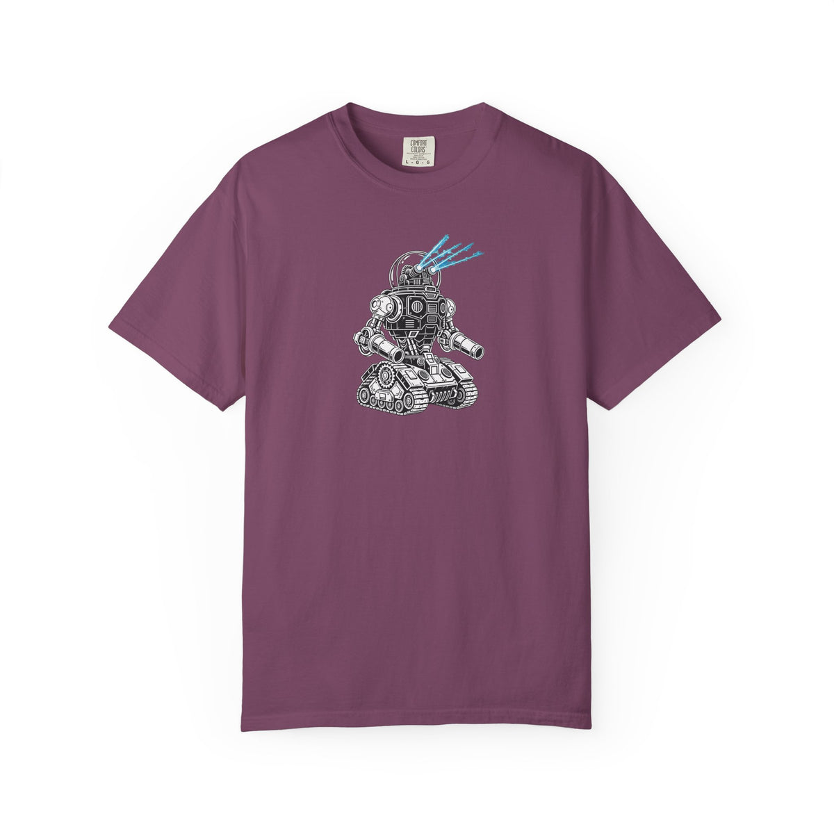 Robot Tank Graphic Tee — Retro Mech Illustration T-Shirt