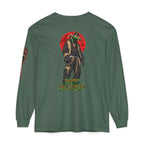 Unisex Garment-dyed Long Sleeve Halloween Biker-Wear T-Shirt