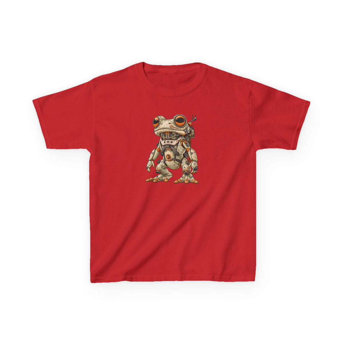 Kids T‑Shirt — Steampunk Robot Frog Illustration
