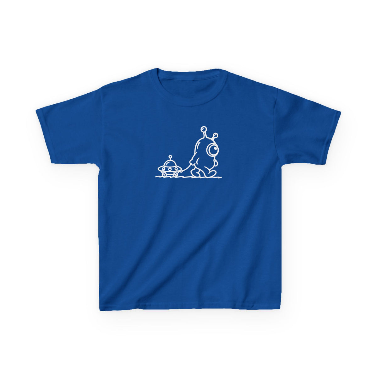 Kids Alien Snail Tee — Cute Space Creature Graphic T-Shirt