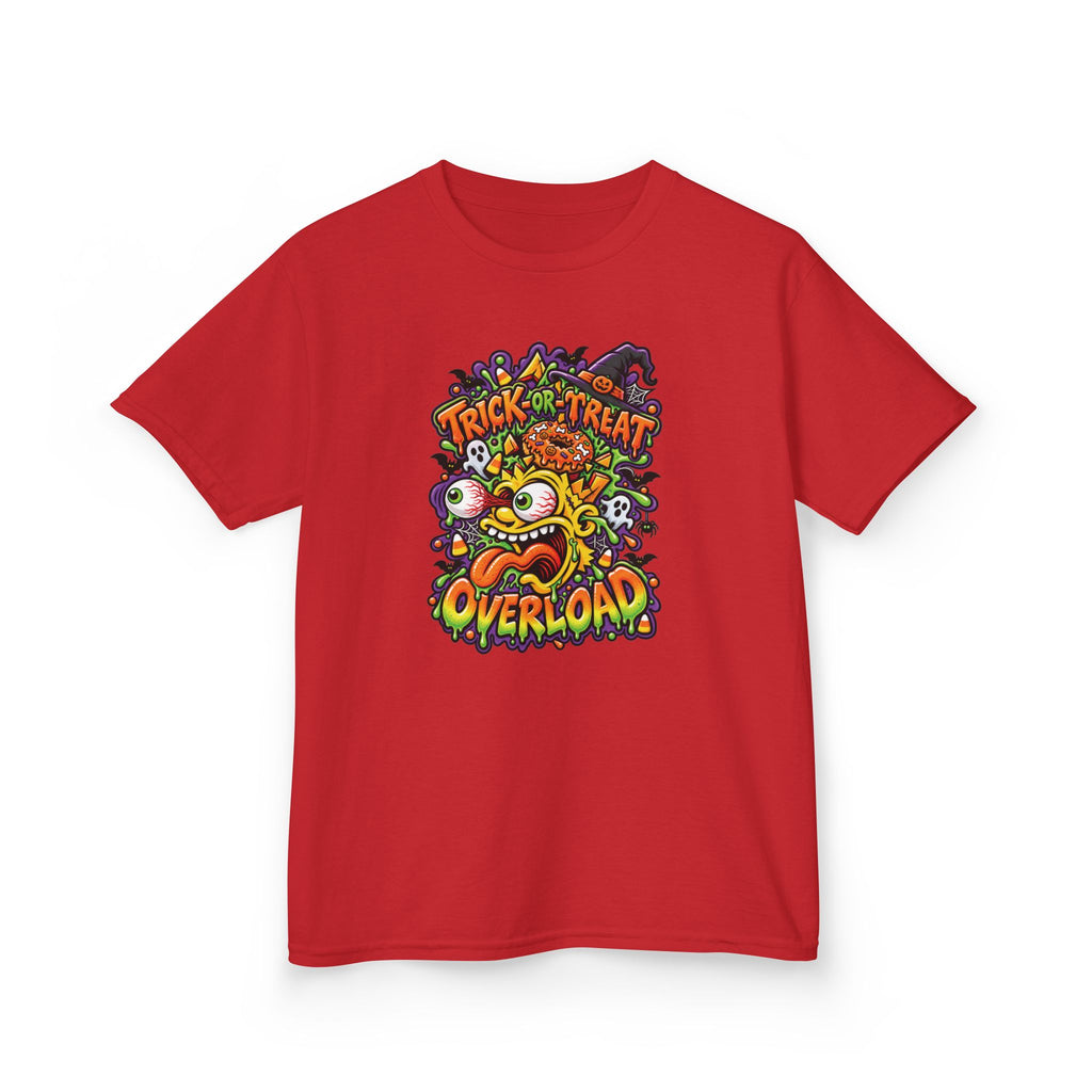 Kids T-Shirt — 'Trick or Treat Overload' Halloween Monster Tee
