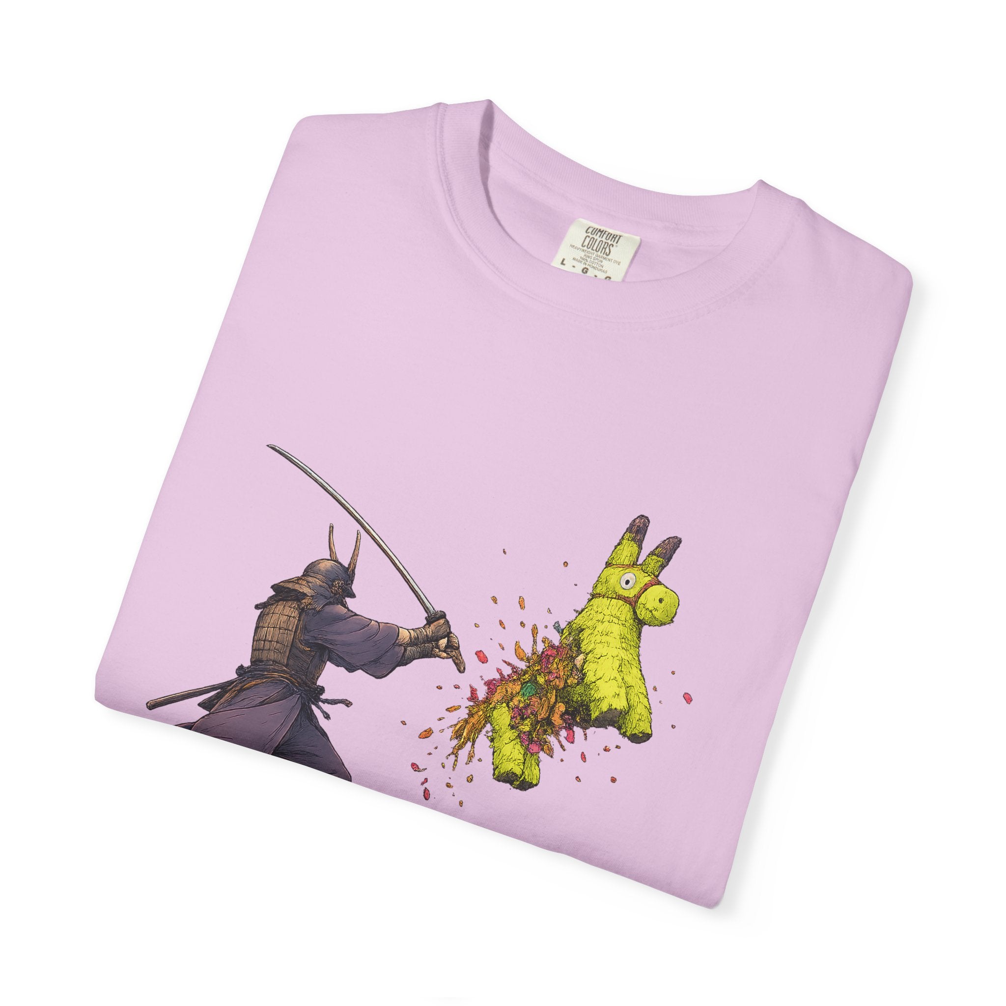 Samurai Piñata T-Shirt — Funny Sword Striking Piñata Tee