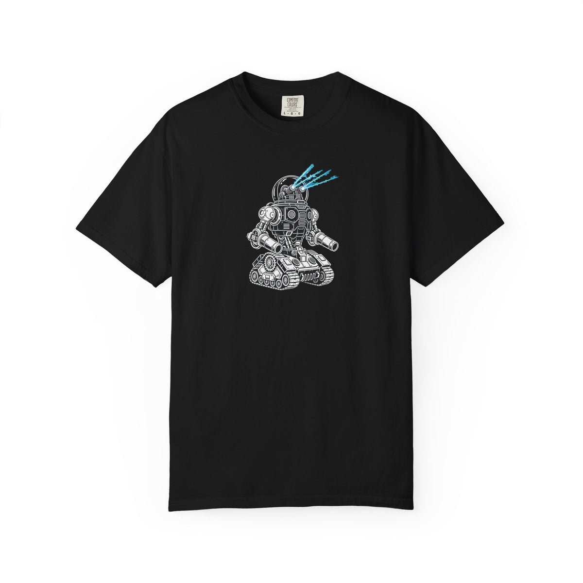 Robot Tank Graphic Tee — Retro Mech Illustration T-Shirt