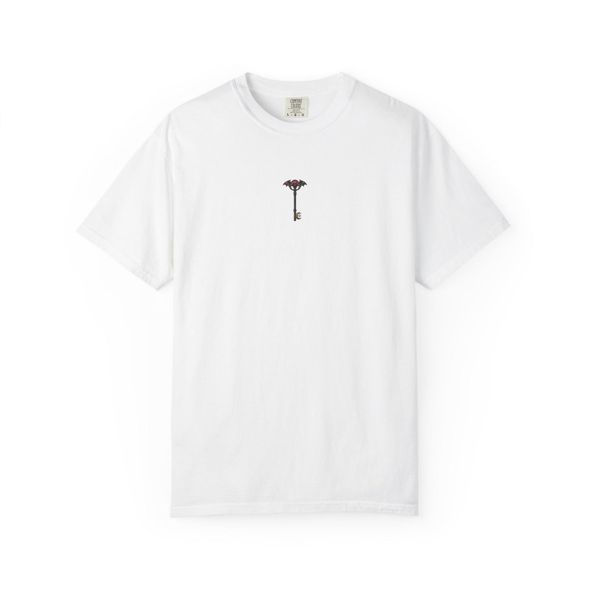 Demonic Bat Key T-Shirt — Gothic Skull Back Graphic Tee