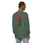 Unisex Garment-dyed Long Sleeve Halloween Biker-Wear T-Shirt