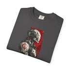 Soldier Skull Graphic T-Shirt — Red Target Emblem Military Art Tee