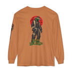Unisex Garment-dyed Long Sleeve Halloween Biker-Wear T-Shirt