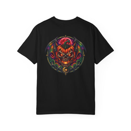Demonic Bat Key T-Shirt — Gothic Skull Back Graphic Tee