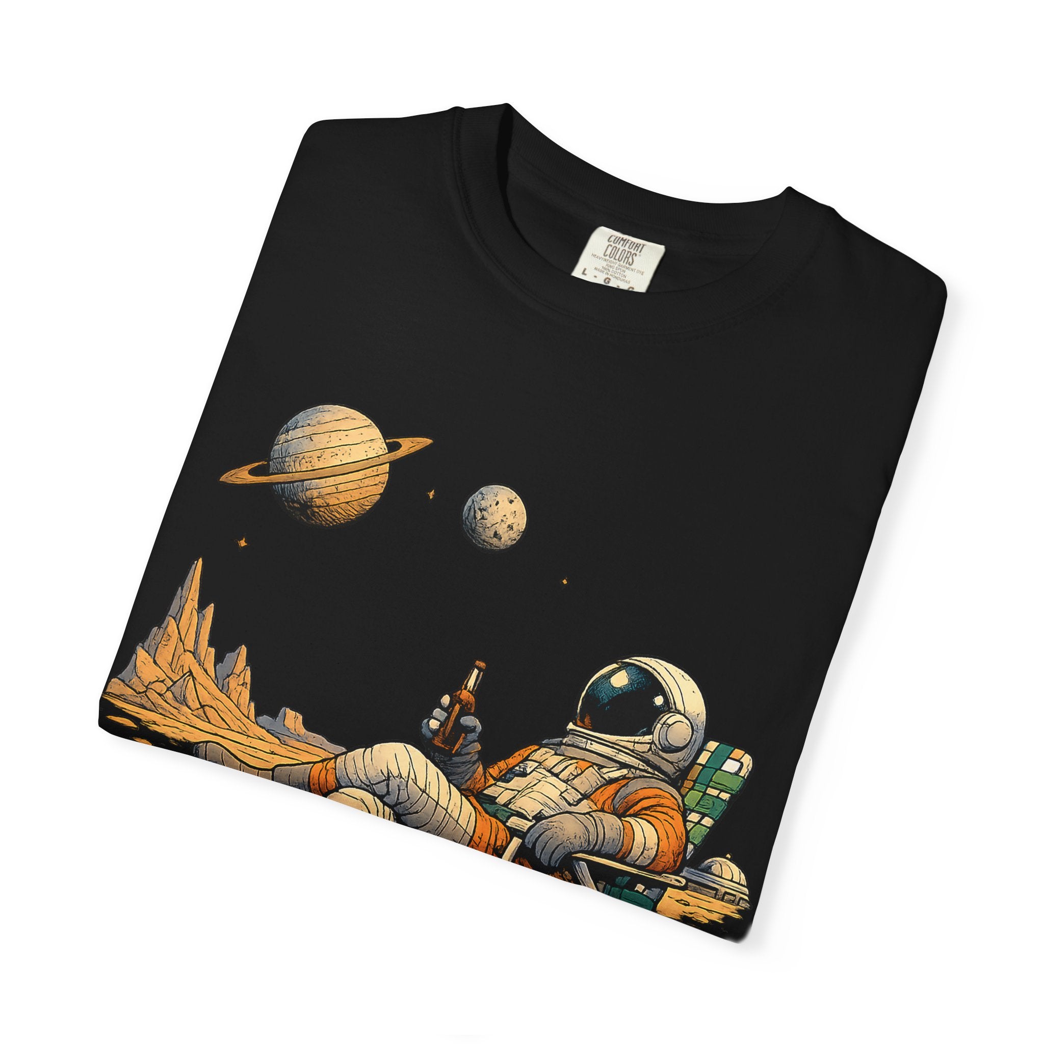 Astronaut Relaxing Tee — Space Lounge Graphic T-Shirt