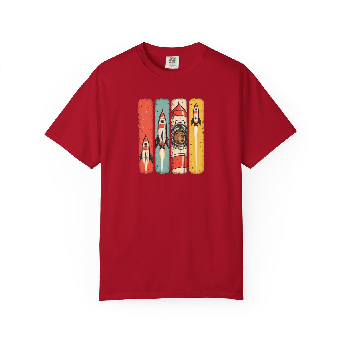 Capybara in Space Retro Graphic T-Shirt