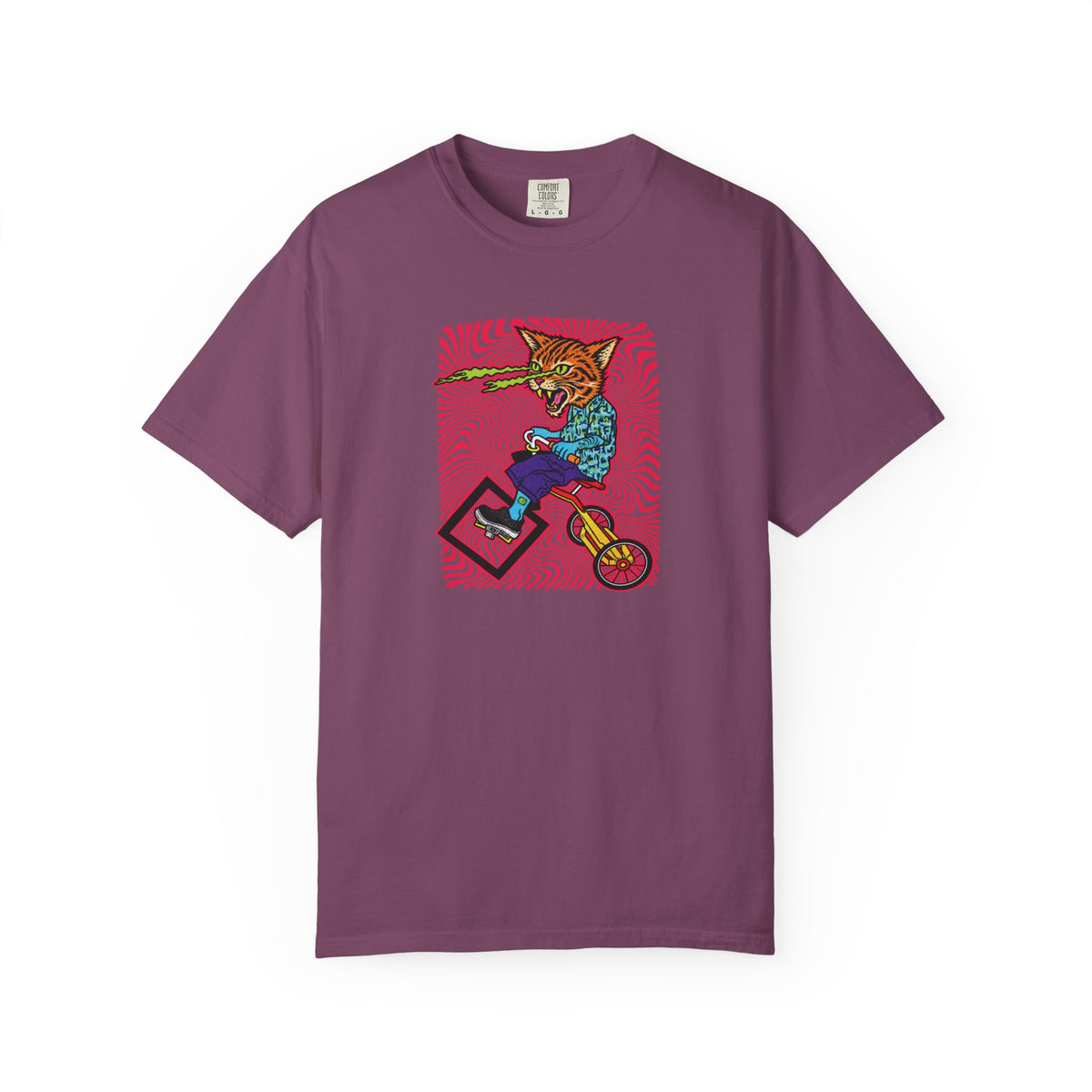 Cat Attack  Graphic T-Shirt — Retro Psychedelic Skate Tee