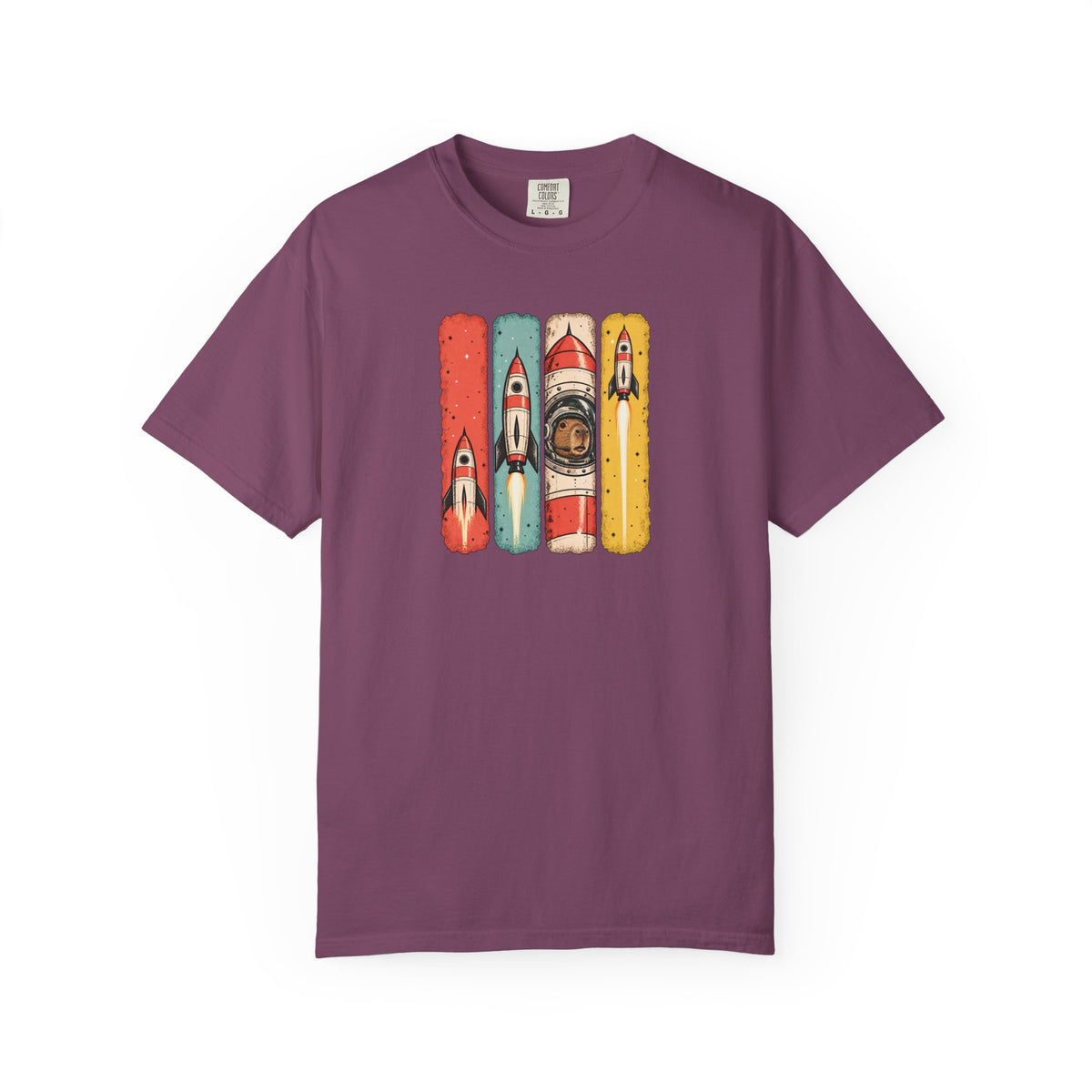 Capybara in Space Retro Graphic T-Shirt