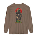 Unisex Garment-dyed Long Sleeve Halloween Biker-Wear T-Shirt