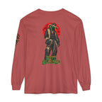 Unisex Garment-dyed Long Sleeve Halloween Biker-Wear T-Shirt