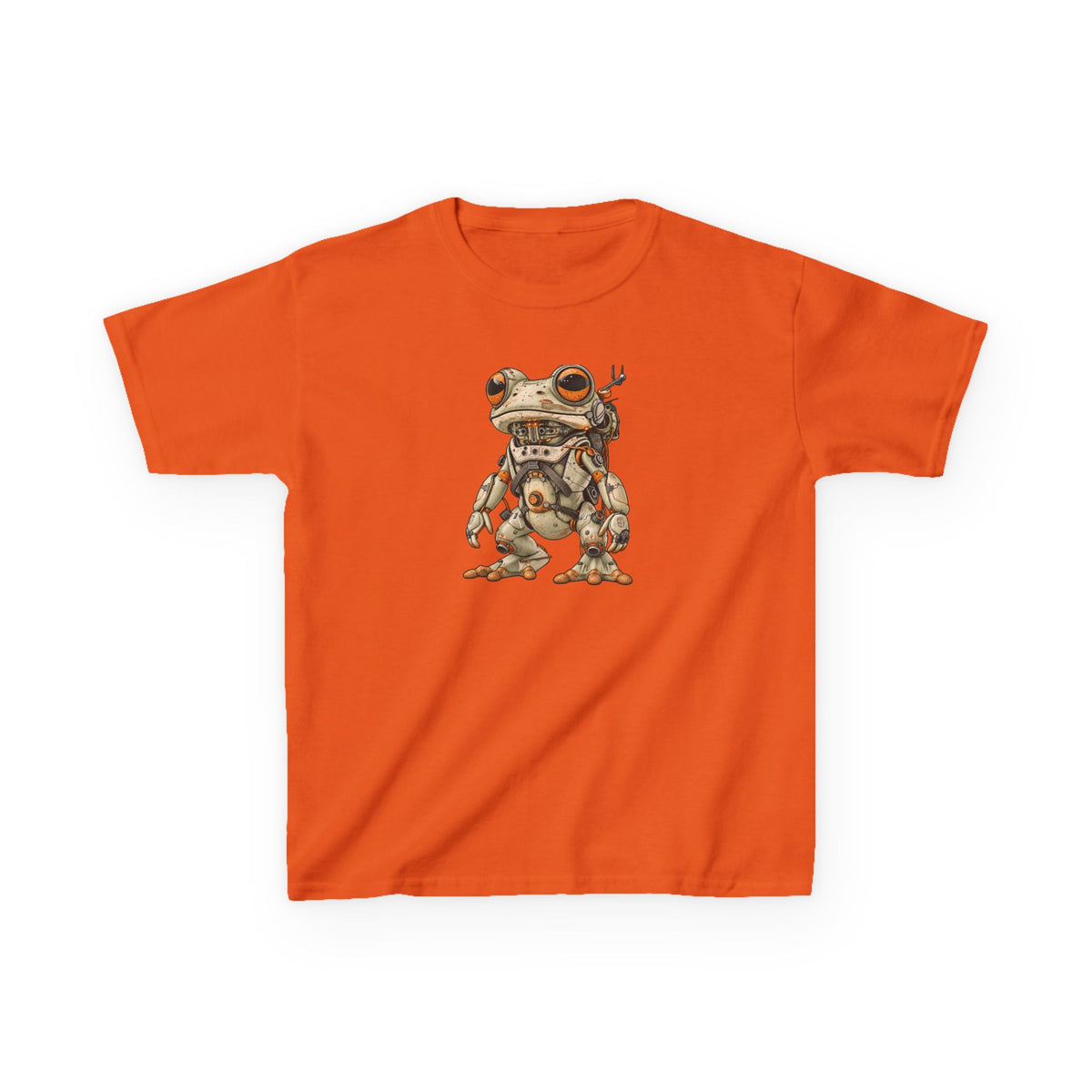Kids T‑Shirt — Steampunk Robot Frog Illustration