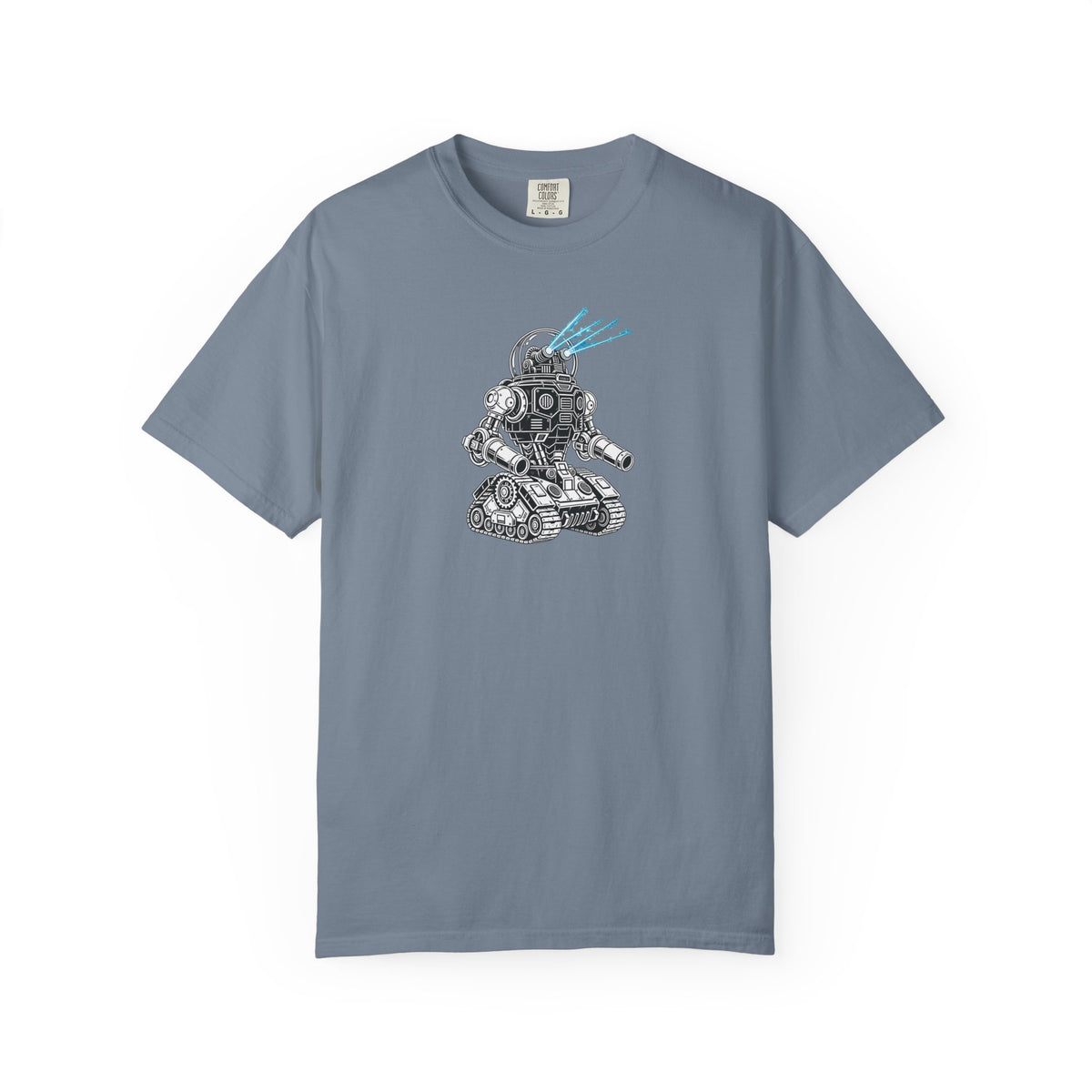 Robot Tank Graphic Tee — Retro Mech Illustration T-Shirt