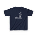 Kids Tee — Minimal Astronaut & UFO Outline Graphic