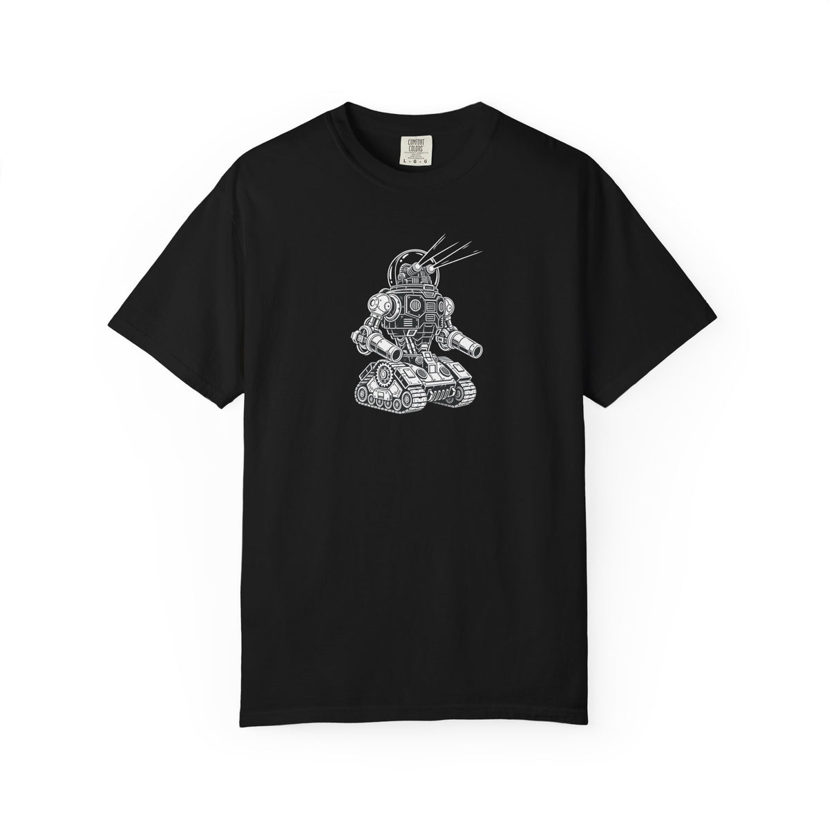 Robot Tank Illustration T-Shirt — Vintage Mech Graphic Tee