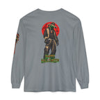 Unisex Garment-dyed Long Sleeve Halloween Biker-Wear T-Shirt