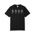 Dancing Cartoon Robot T‑Shirt — Retro Robot Row of Four Graphic Tee