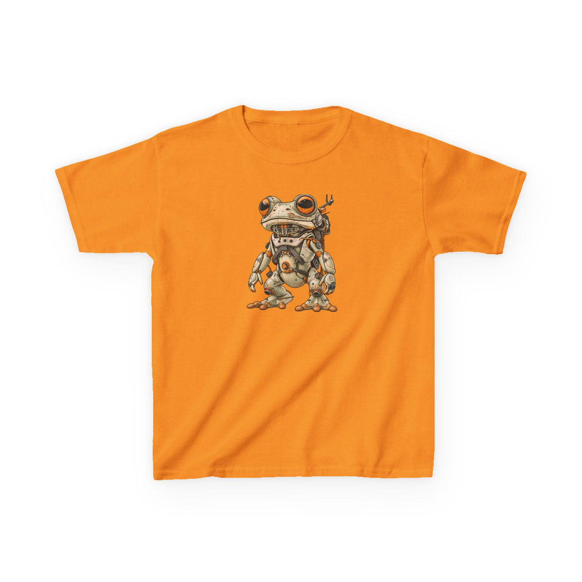 Kids T‑Shirt — Steampunk Robot Frog Illustration