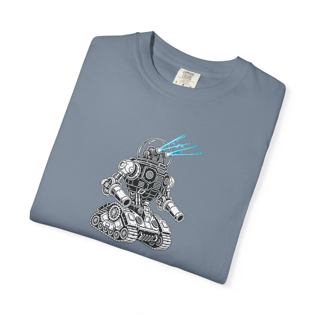Robot Tank Graphic Tee — Retro Mech Illustration T-Shirt