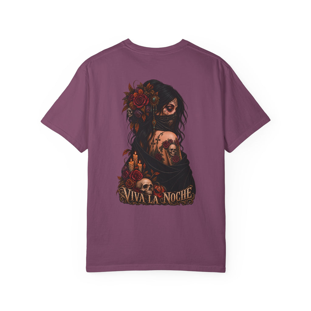 Viva La Noche Skull Rose Halloween Tee