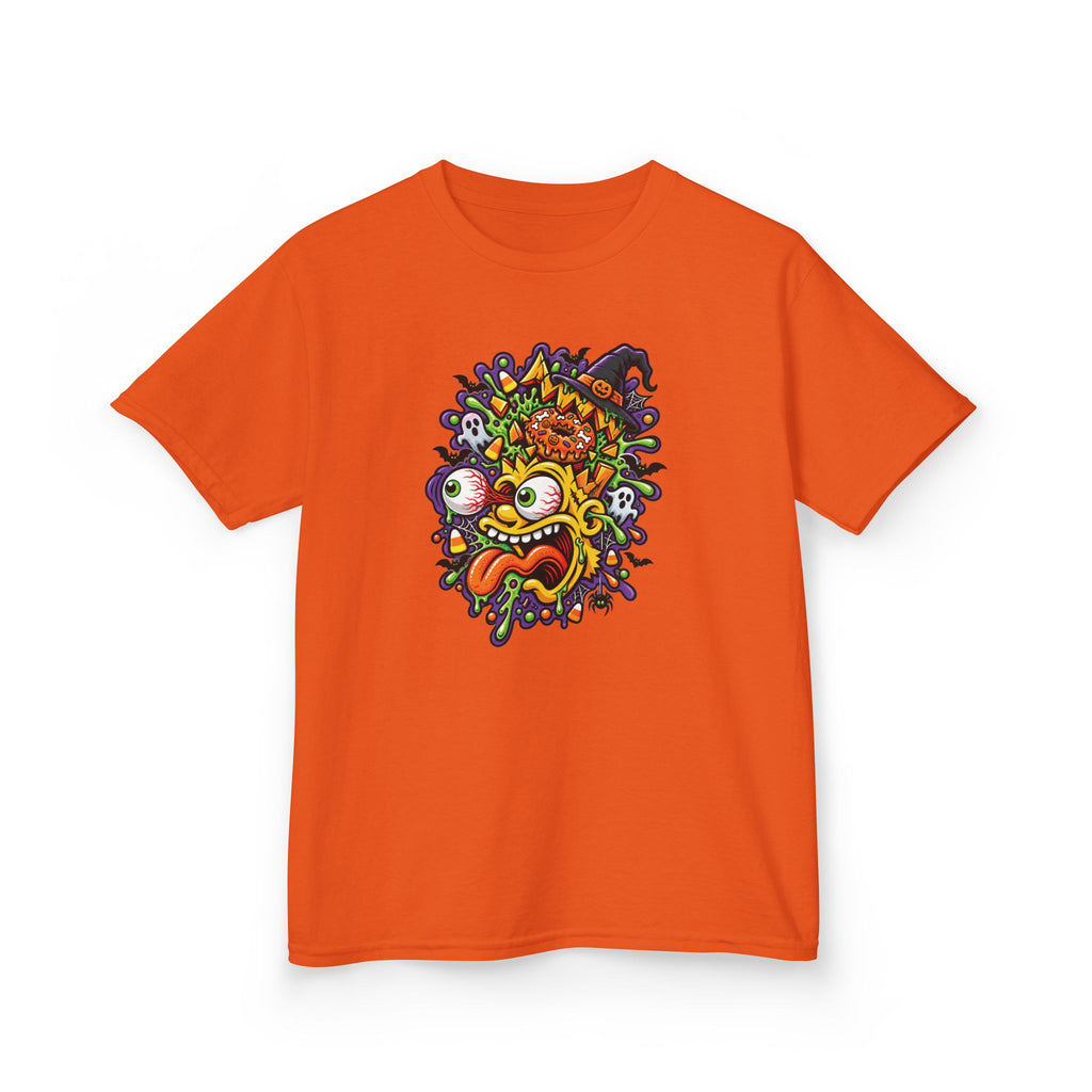 Kids T-Shirt — Colorful Cartoon Monster Face Graphic